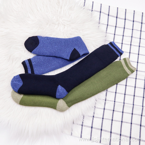 Men's fleece mid-tube terry floor socks